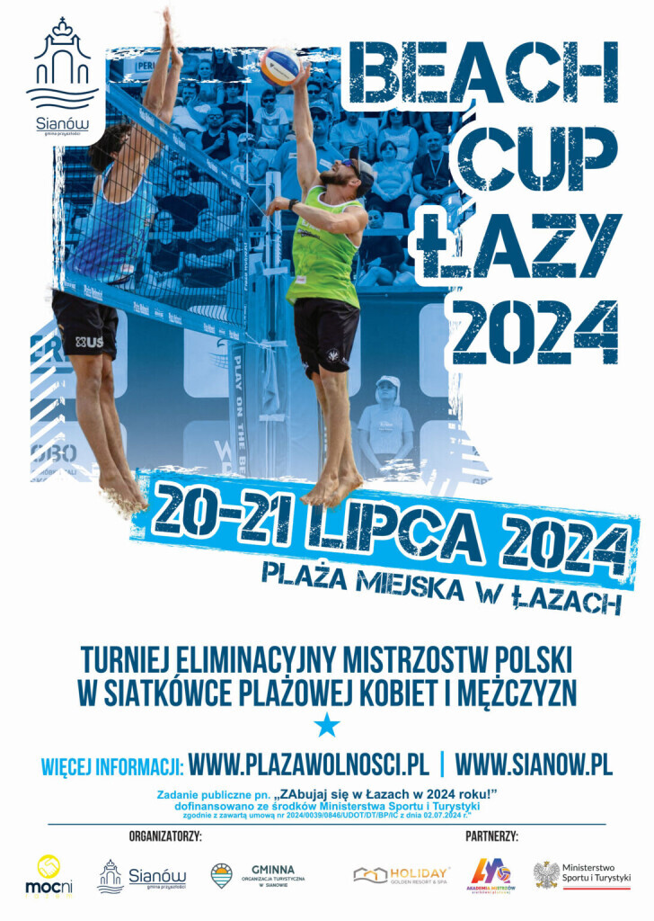 Plakat Beach Cup Lazy 2024 - zapraszamy Plakat Beach Cup Lazy 2024 - zapraszamy